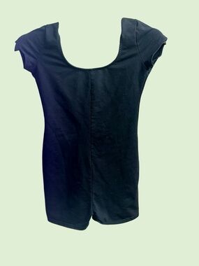 Edikted Black Romper Size Small Open Back Short Sleeve Minimalist